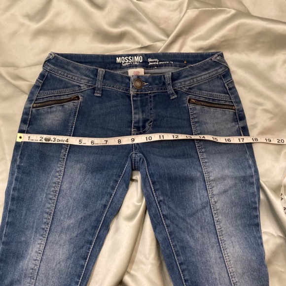 Mossimo Supply Co. Skinny Jambe Moulante Low Rise Blue Jeans Juniors Size 1 VGUC - Picture 11 of 15